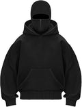 "Ninja Style Balaclava Hoodie - Full Face Coverage - Black (Unixes)