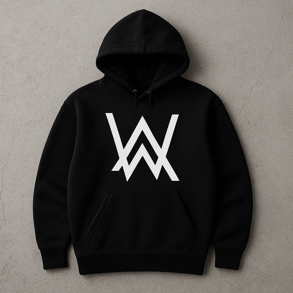 "Black EDM Hoodie - AW Style Graphic"
