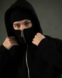 "Ninja Style Balaclava Hoodie - Full Face Coverage - Black (Unixes)