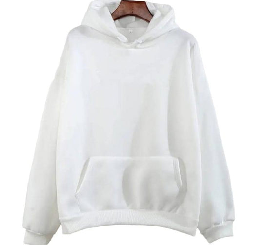 Crisp White Hoodie - Premium Cotton Essentials