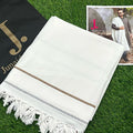 "Winter White Wrap - 3 Yard Woolen Shawl"